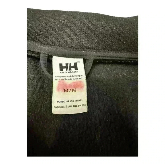 HELLY HANSEN Vintage Knit Jacket Black Men’s size Medium - Picture 6 of 6